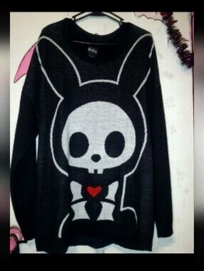 Gothic Skelanimals Bunny Sweater Hot Topic Killstar Dollskill Widow Sourpuss